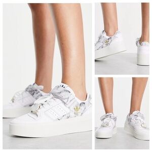 Adidas Originals Forum Bonega sneakers in white with marble print